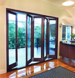 Interior folding door