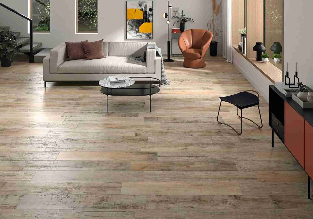 Unglazed ceramic flooring